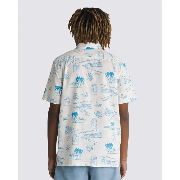 Vans Shirt Mens Sz Large Relaxed‎ Oversized Classic Fit Camper Aloha Shirt Beach - Picture 2 of 14